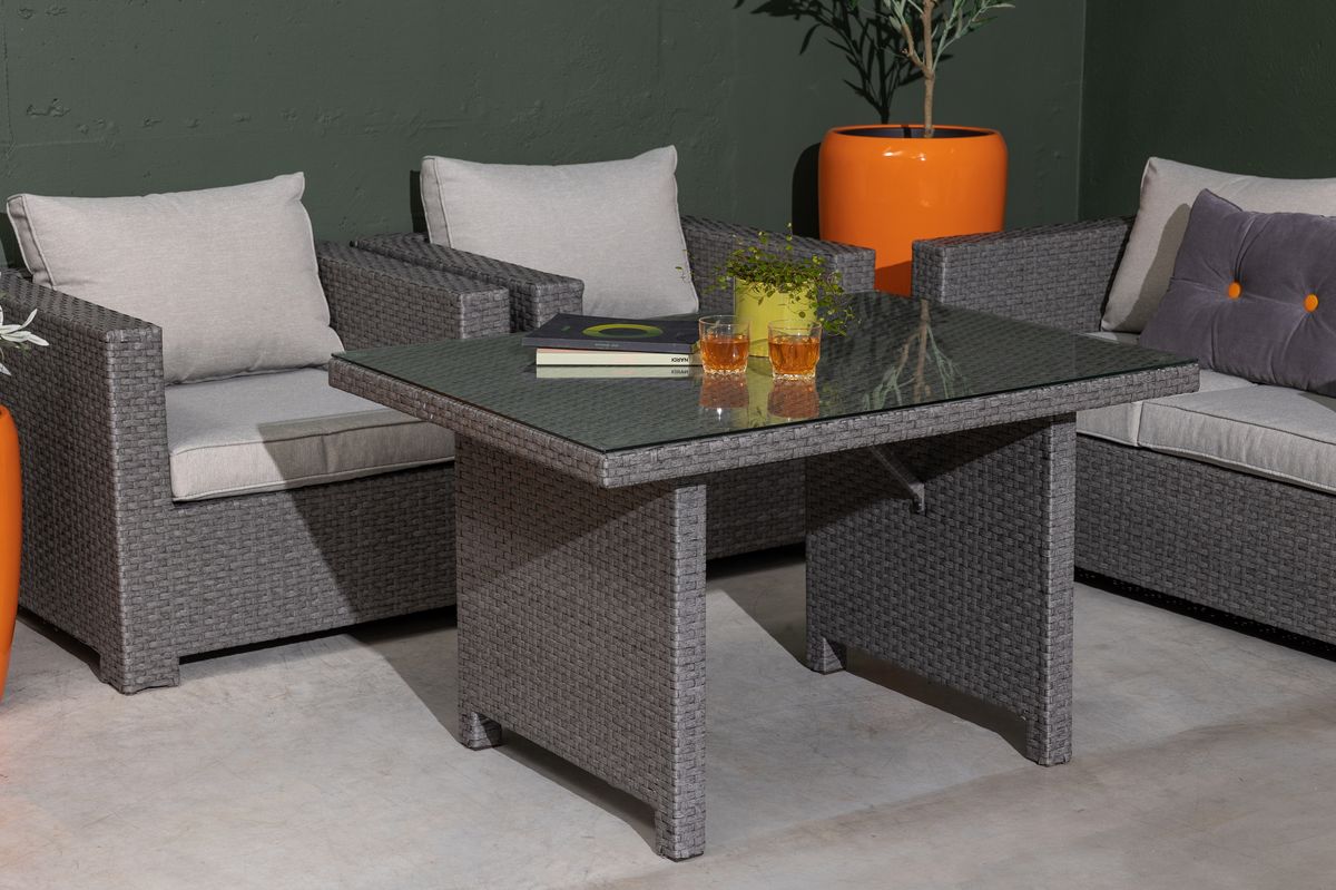 Cube sofaspisebord 110x80 cm - gråmelert 