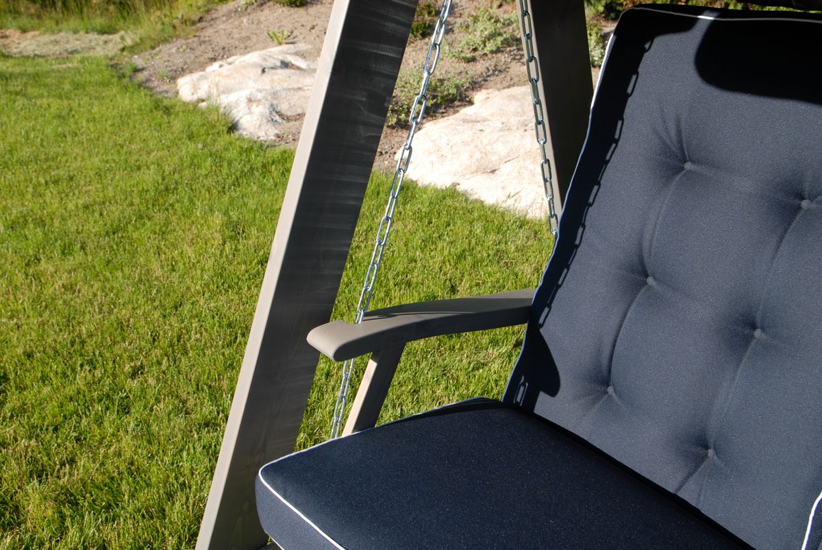 Dalom hammock med tak - grå/blått tak