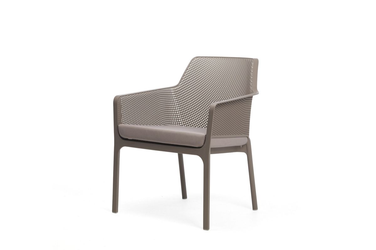 Nardi Net sett 2 hvilestoler m/puter+bord - gråbeige