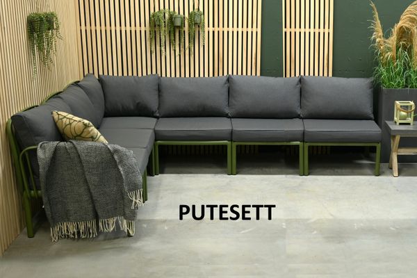 Hovedbilde Unitex 70 putesett for hjørnesofa - design Sobergrå, 13 puter 