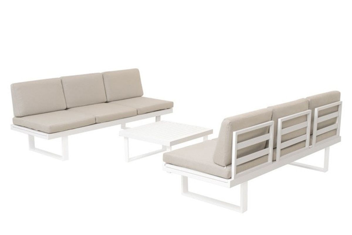 Veronica putesett 3+3 - design Lys kalkbeige, 8 puter