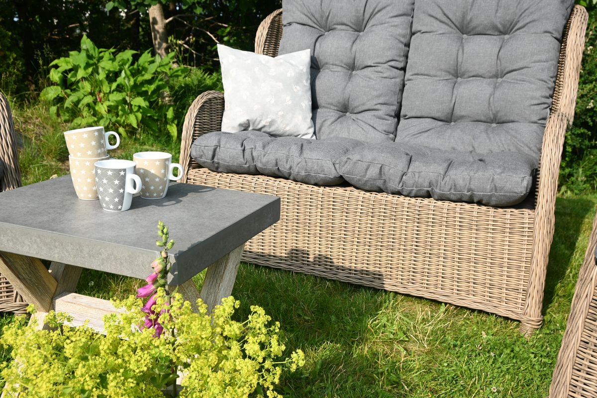 Allround Flock putesett 2+1+1 - design Fibergrå, 4 puter 