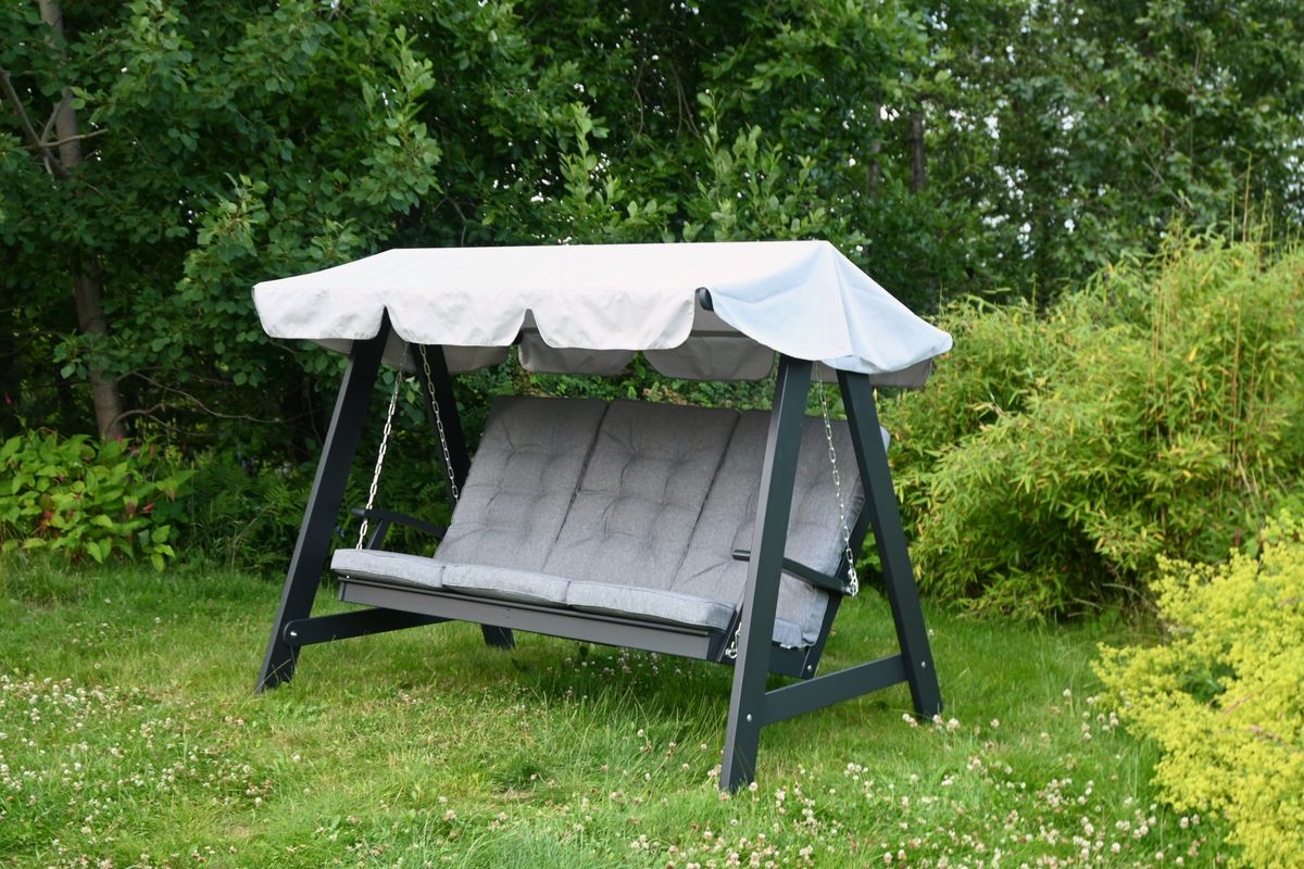 Dalom hammock med tak - orkangrå/grått tak 
