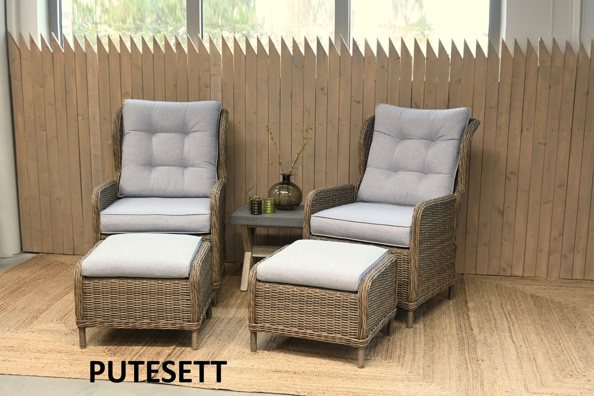 Support R putesett for hvilestolsett - design Tåkegrå, 6 puter 