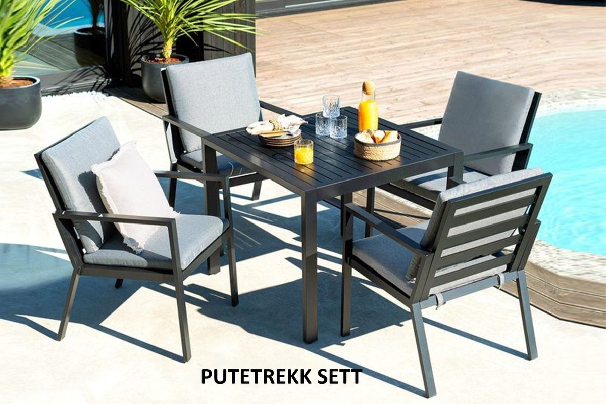 Messi 52 putetrekk sett til 4 stoler - design Harmonigrå, 8 putetrekk 