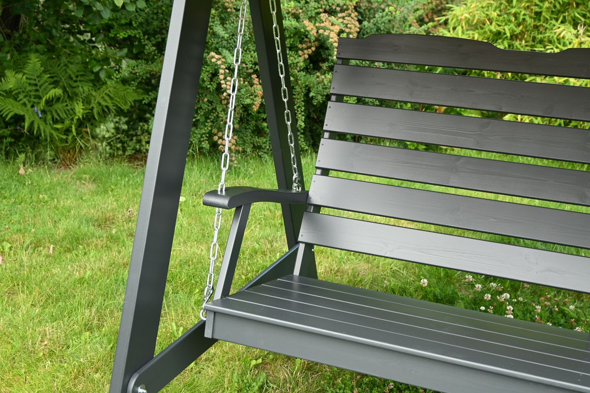 Dalom hammock med tak - orkangrå/jutebeige tak 