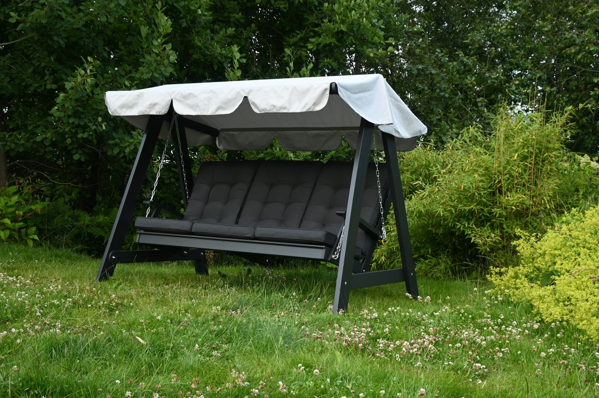 Dalom hammock med tak - orkangrå/grått tak 