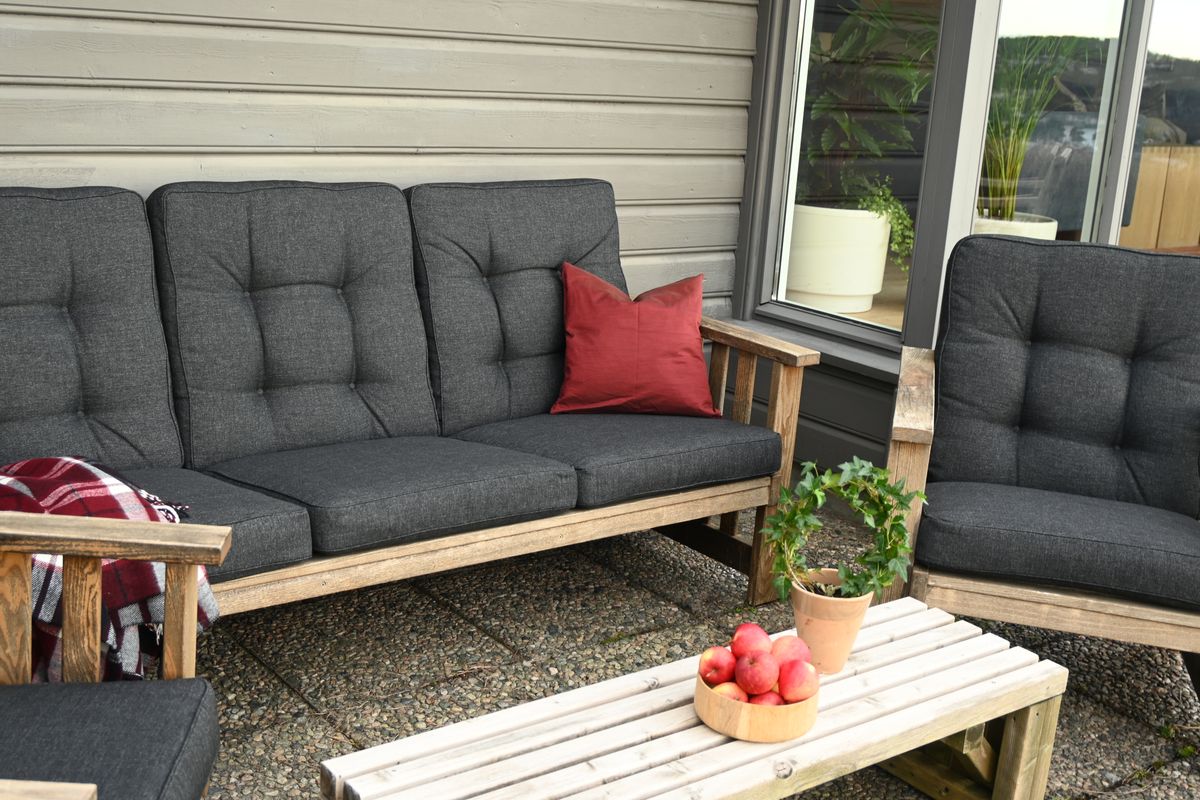 Texas Medium putesett 3+1+1 - design Melangesort, 5 puter 
