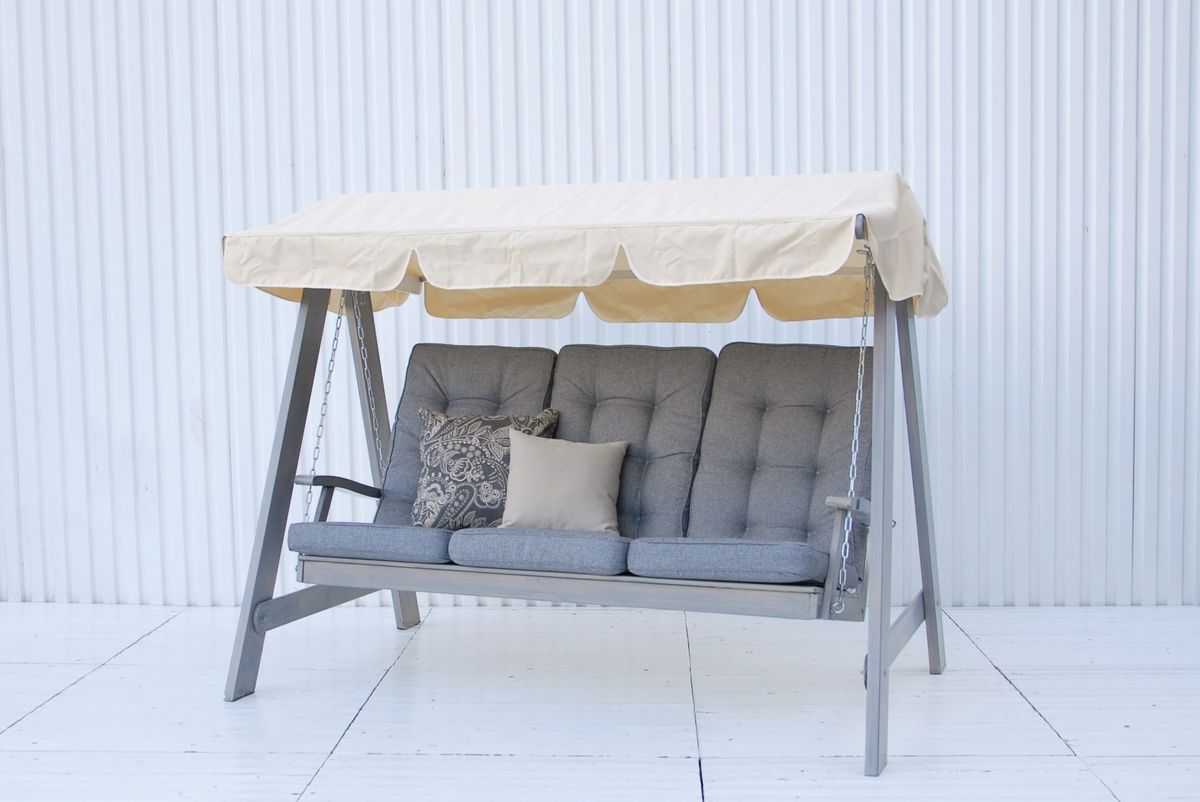 Dalom hammock med tak - grå/beige tak