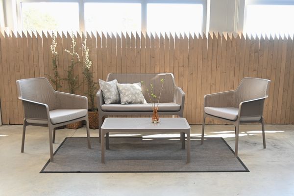 Hovedbilde Nardi Net sett 2+1+1 m/puter+bord - gråbeige