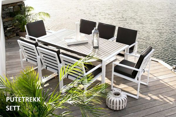 Hovedbilde Picasso 54 putetrekk sett til spisegruppe - design Antrasittgrå, 16 putetrekk