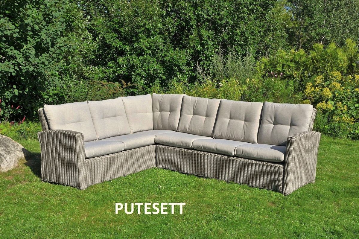 Support 56 putesett for hjørnesofa - design Tåkegrå, 13 puter