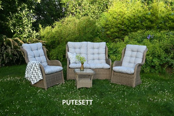 Hovedbilde Flock Høy putesett 2+1+1 - design Skygrå, 4 puter