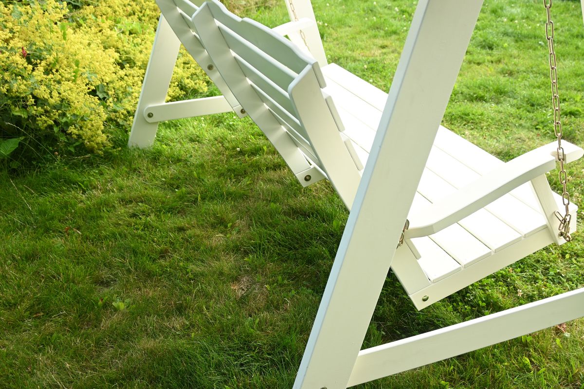 Dalom hammock med tak - hvit/jutebeige tak