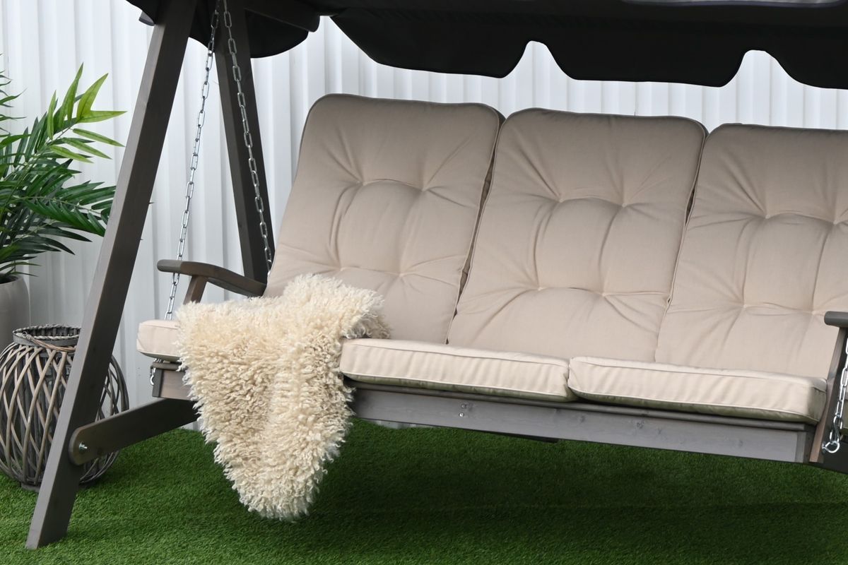 Dalom hammock med tak - grå/sort tak