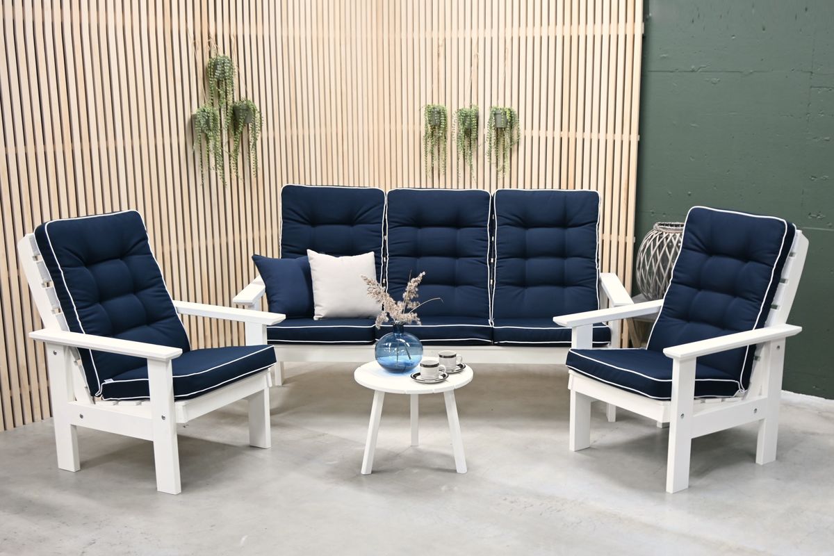 Texas Høy putesett 3+1+1 - design Navy, 5 puter