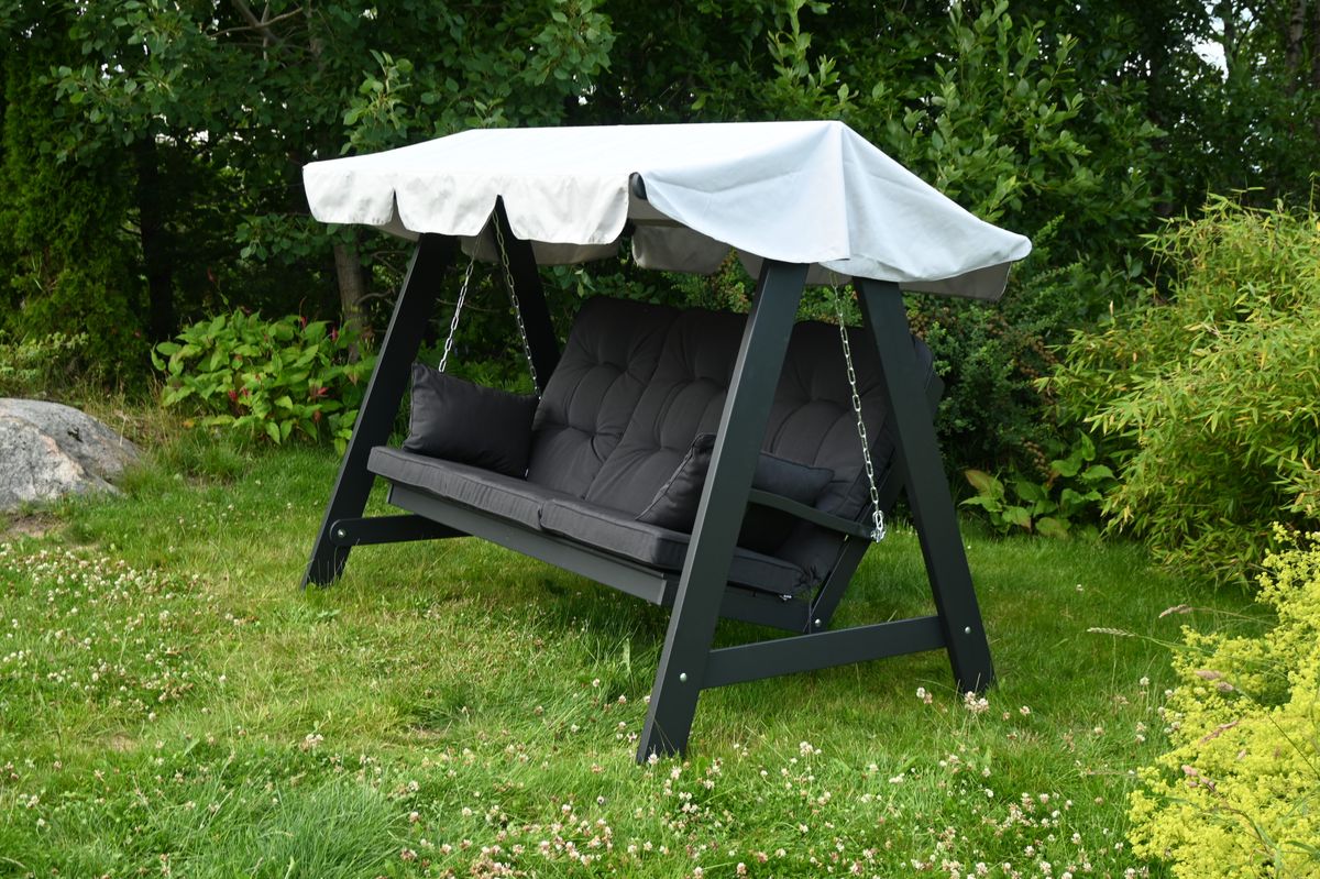 Dalom hammock med tak - orkangrå/grått tak 