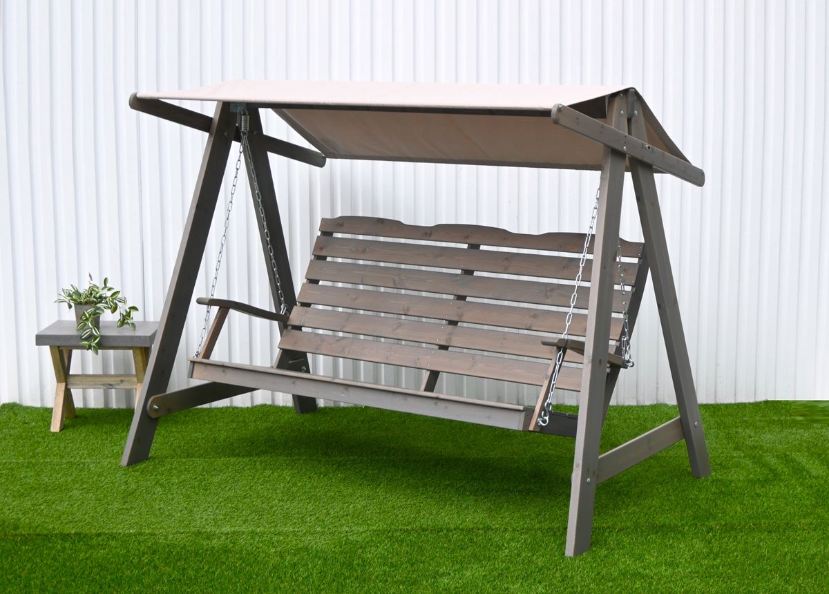 Daløy hammock med tak - grå/panamabeige tak