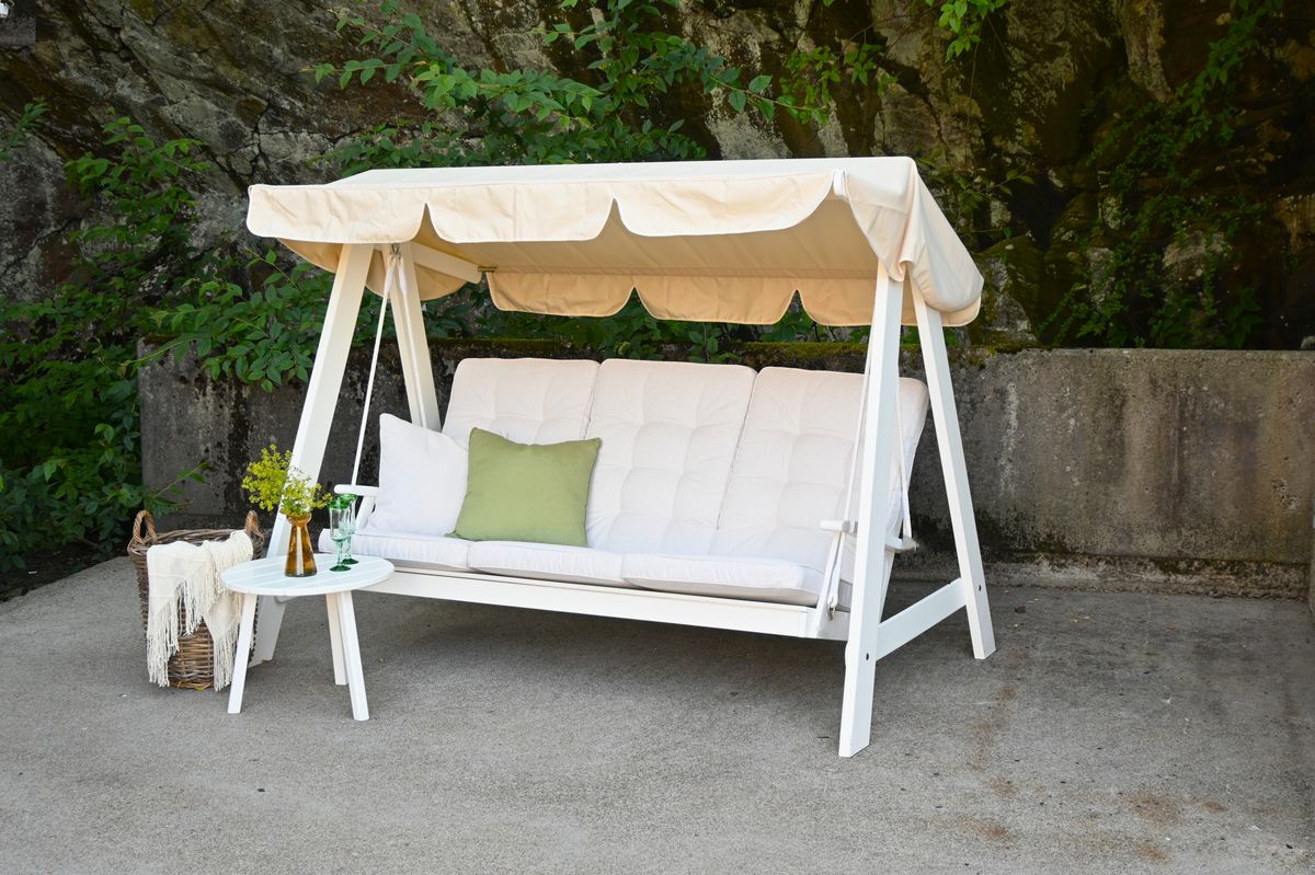 Dalom Typ hammock med tak - hvit/beige tak