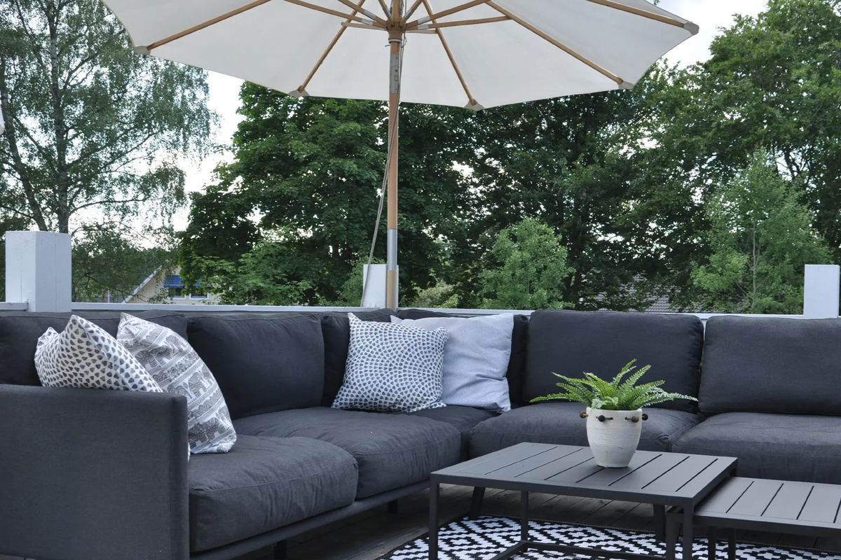 Easy 240 værbestandig hjørnesofa - sotgrå