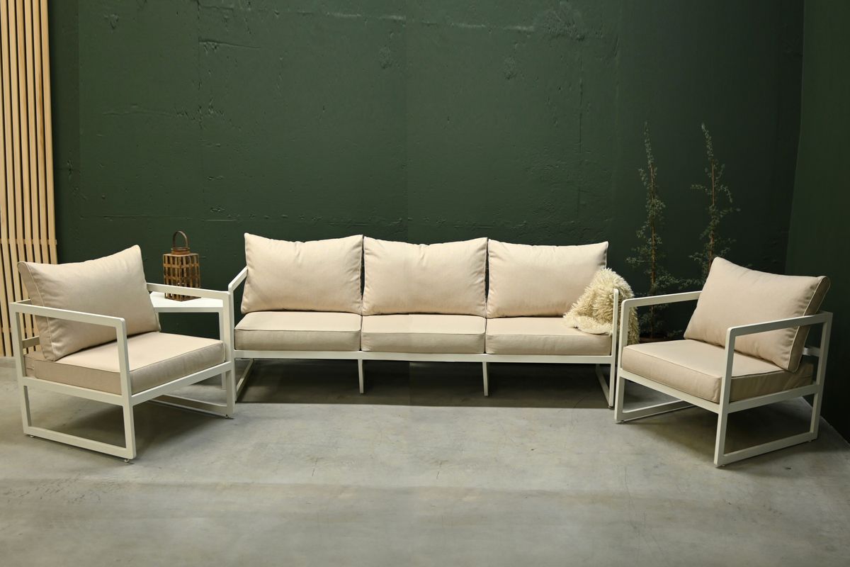 Unitex 65 putesett 3+1+1 - design Krembeige, 10 puter 