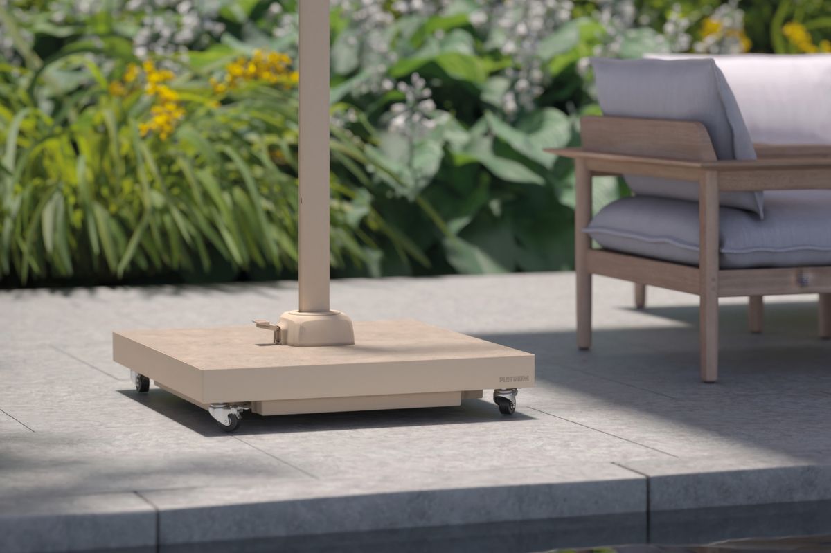 Platinum Voyager T1 hengeparasoll 250x250 cm m/Ceramica fot - elfenbensbeige/sandstone